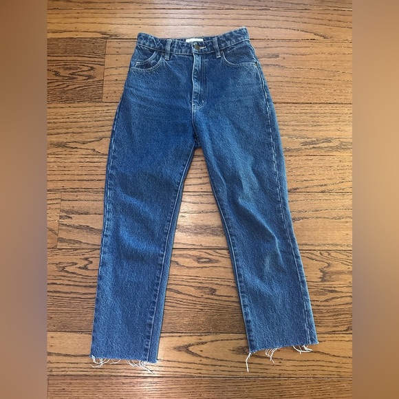 ROLLA'S Denim - ROLLA"S High Rise Slim Jeans - Dusters Raw Hem Size 24